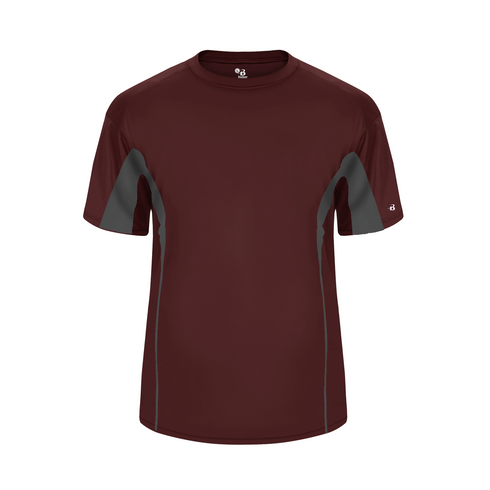 Badger Sport Drive Tee (414700-026504), Color 'Maroon/Graphite'